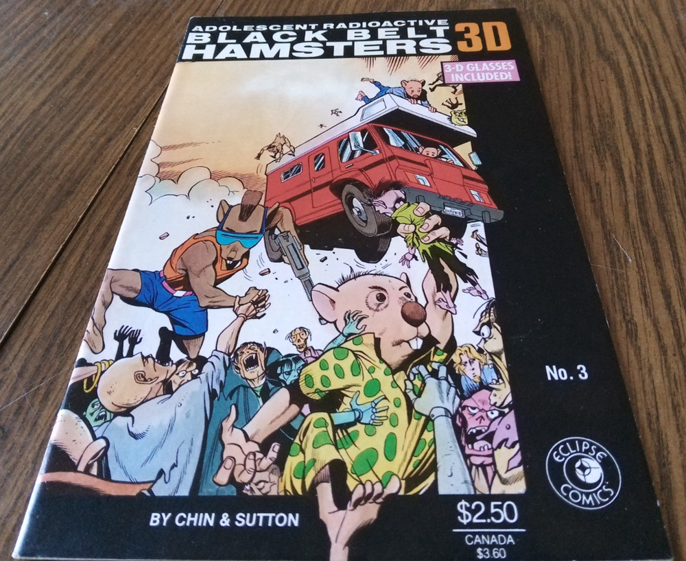 Adolescent Radioactive Black Belt Hamsters In 3D #3 November 1986 Eclipse Comics